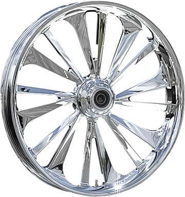 0213-0878 - RC COMPONENTS Wheel - Dillinger - Front - Dual Disc w/ABS - Chrome - 21"x3.50" - FLH 213HD031A21138C