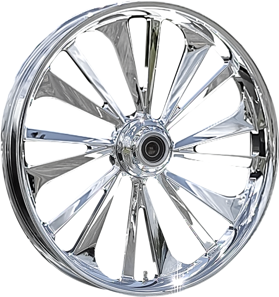 0213-0878 - RC COMPONENTS Wheel - Dillinger - Front - Dual Disc w/ABS - Chrome - 21"x3.50" - FLH 213HD031A21138C