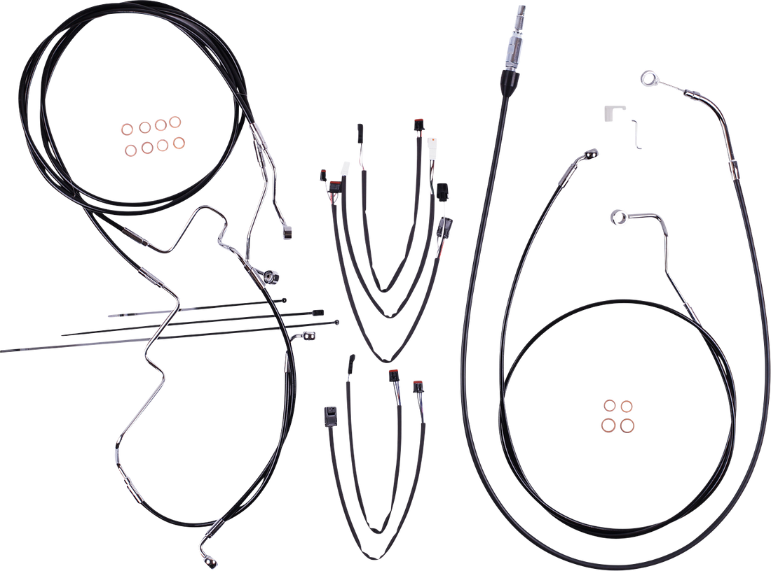 0662-1088 - MAGNUM Control Cable Kit - XR - Black/Chrome 4891191