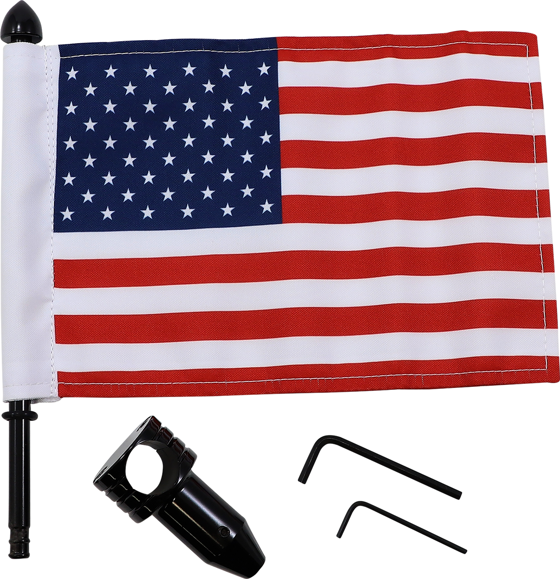 0521-1961 - PRO PAD Flag Mount - 7/8" Round Bar - With USA Flag BRFM-FXD2