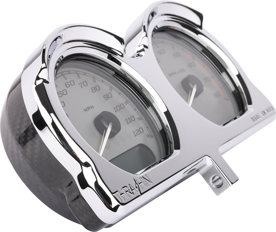 2210-0632 - THRASHIN SUPPLY CO. Gauge Relocation Kit - Chrome TSC-2707-3