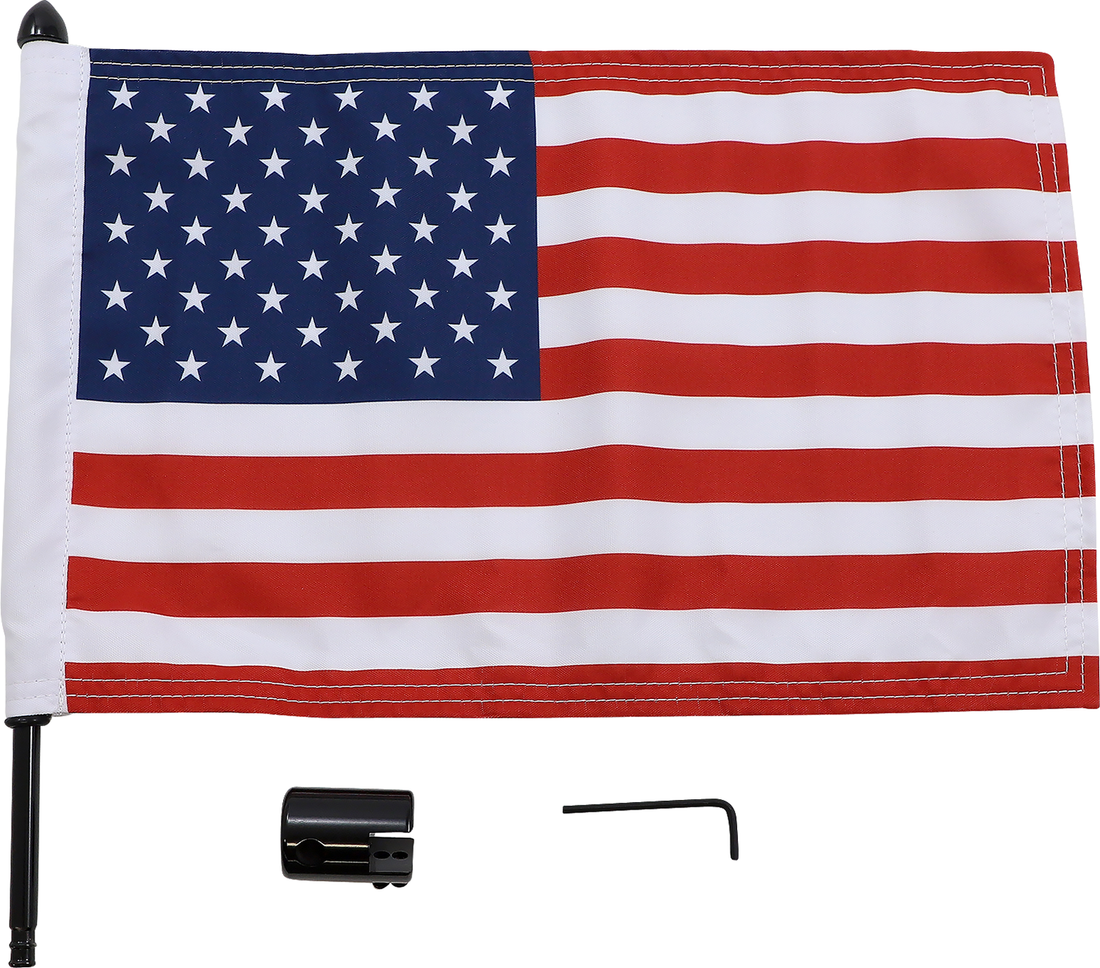 0521-1982 - PRO PAD Flag Mount - Sissy Bar -  10" X 15" Flag BRFM-SQSB15