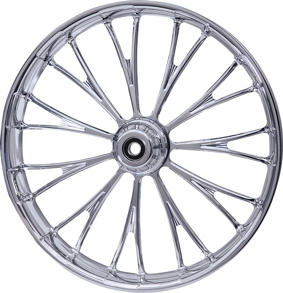 0213-0871 - RC COMPONENTS Wheel - Dynasty - Front - Dual Disc w/ABS - Chrome - 21"x3.50" - FLH 213HD031A21117C
