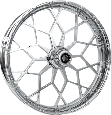 0213-0876 - RC COMPONENTS Wheel - Phenom - Front - Dual Disc w/ABS - Chrome - 21"x3.50" - FLH 213HD031A21135C