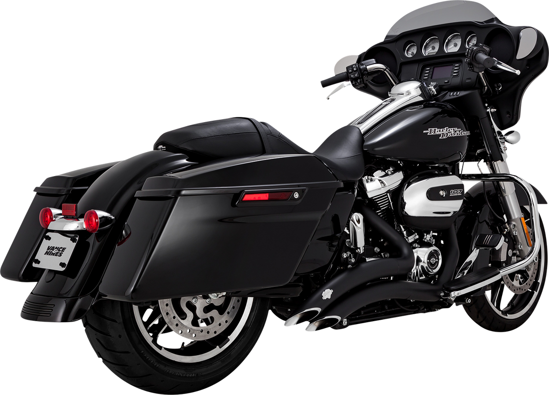 1800-2564 - VANCE & HINES Big Radius Exhaust System - Black 46373