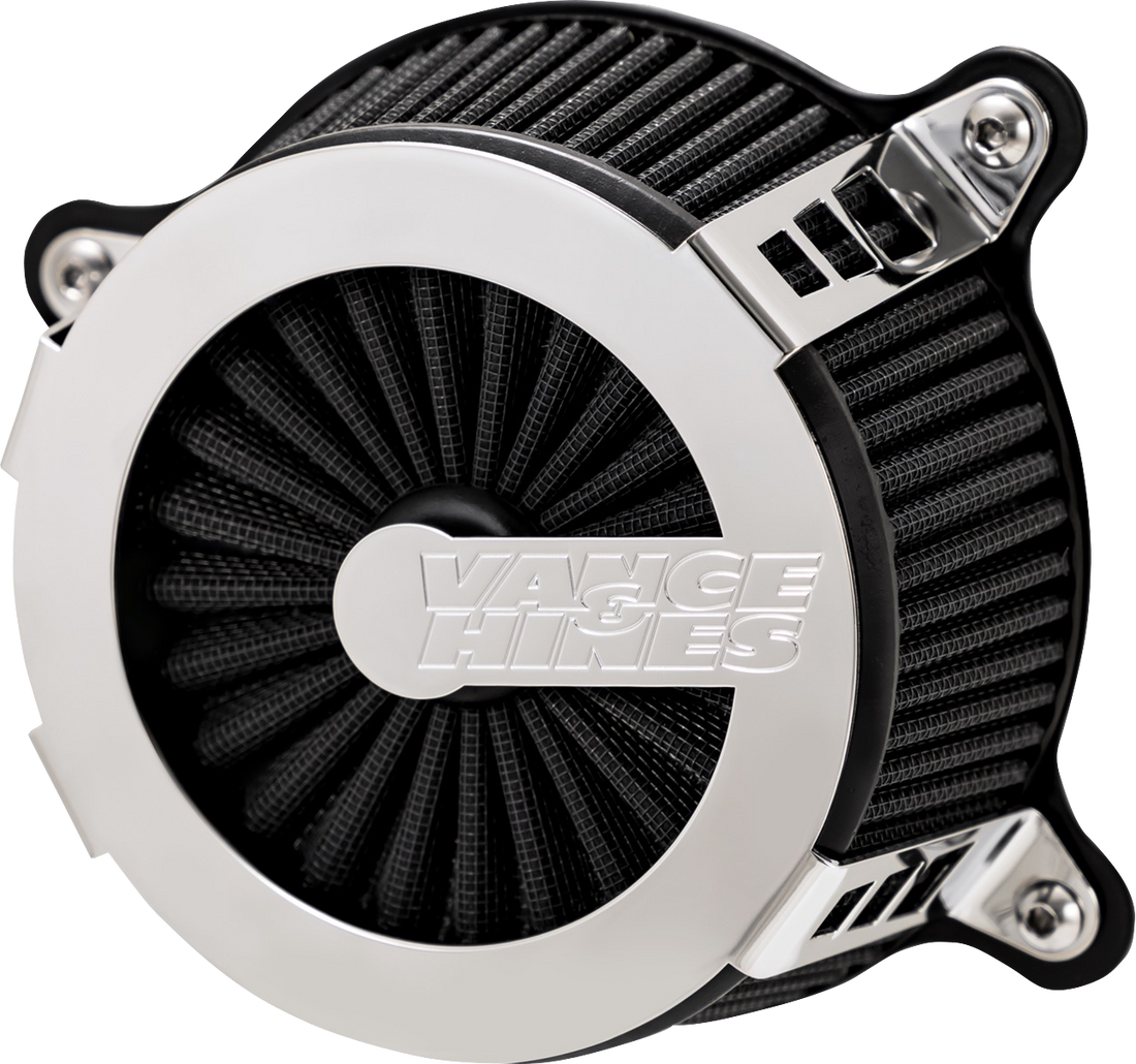 1010-2974 - VANCE & HINES Cage Fighter Air Cleaner - Chrome - XL 70359
