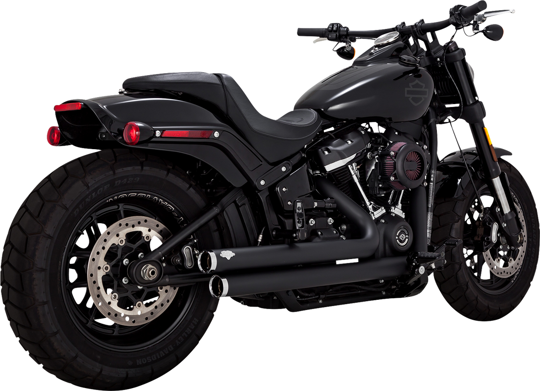 1800-2582 - VANCE & HINES Big Shots Staggered Exhaust System - Black 47341