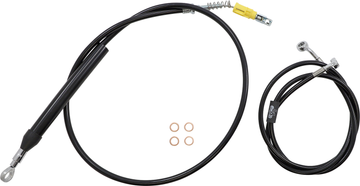 0662-0856 - LA CHOPPERS Handlebar Cable/Brake Line Kit?- Quick Connect - Complete - 18" - 20" Ape Hanger Handlebars - Black LA-8156KT2-19B