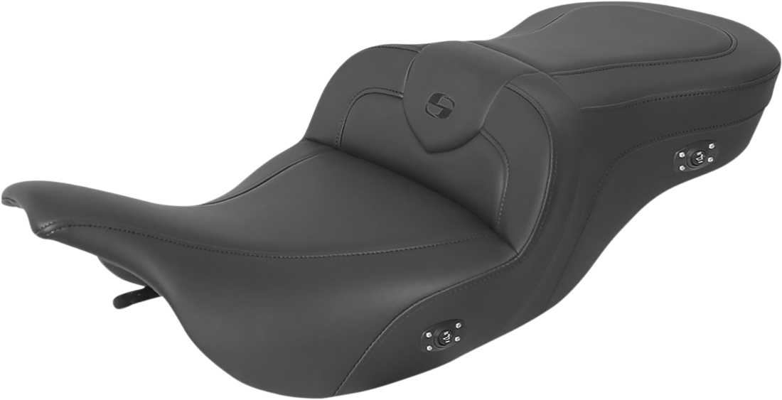 0801-1422 - SADDLEMEN Heated RoadSofa* Seat - Without Backrest - Black W/Black Stitching 897-07-187HCT