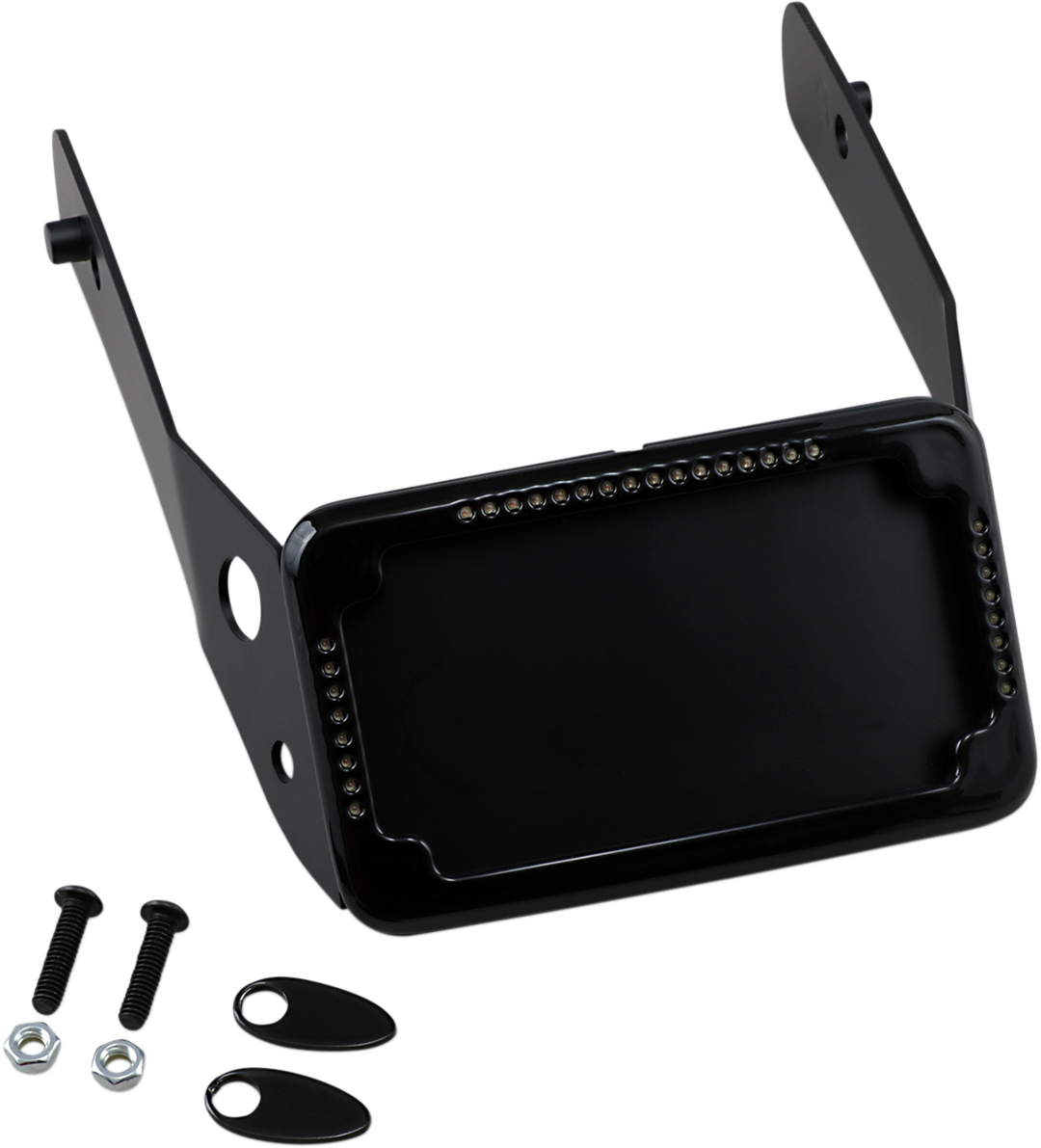2030-0945 - CYCLE VISIONS LP Plate Frame & Mount with Signals - FXDWG - Black CV4651B