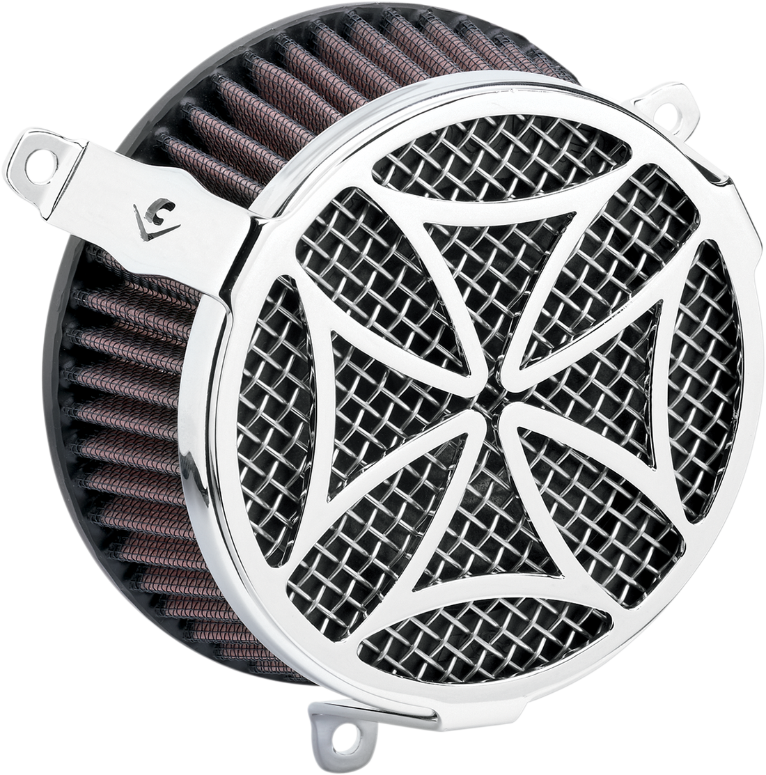 1010-3011 - COBRA Air Filter - Cross - Chrome 606-0102-02-SB