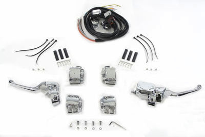26-0411 - Chrome Handlebar Control Kit with Switches