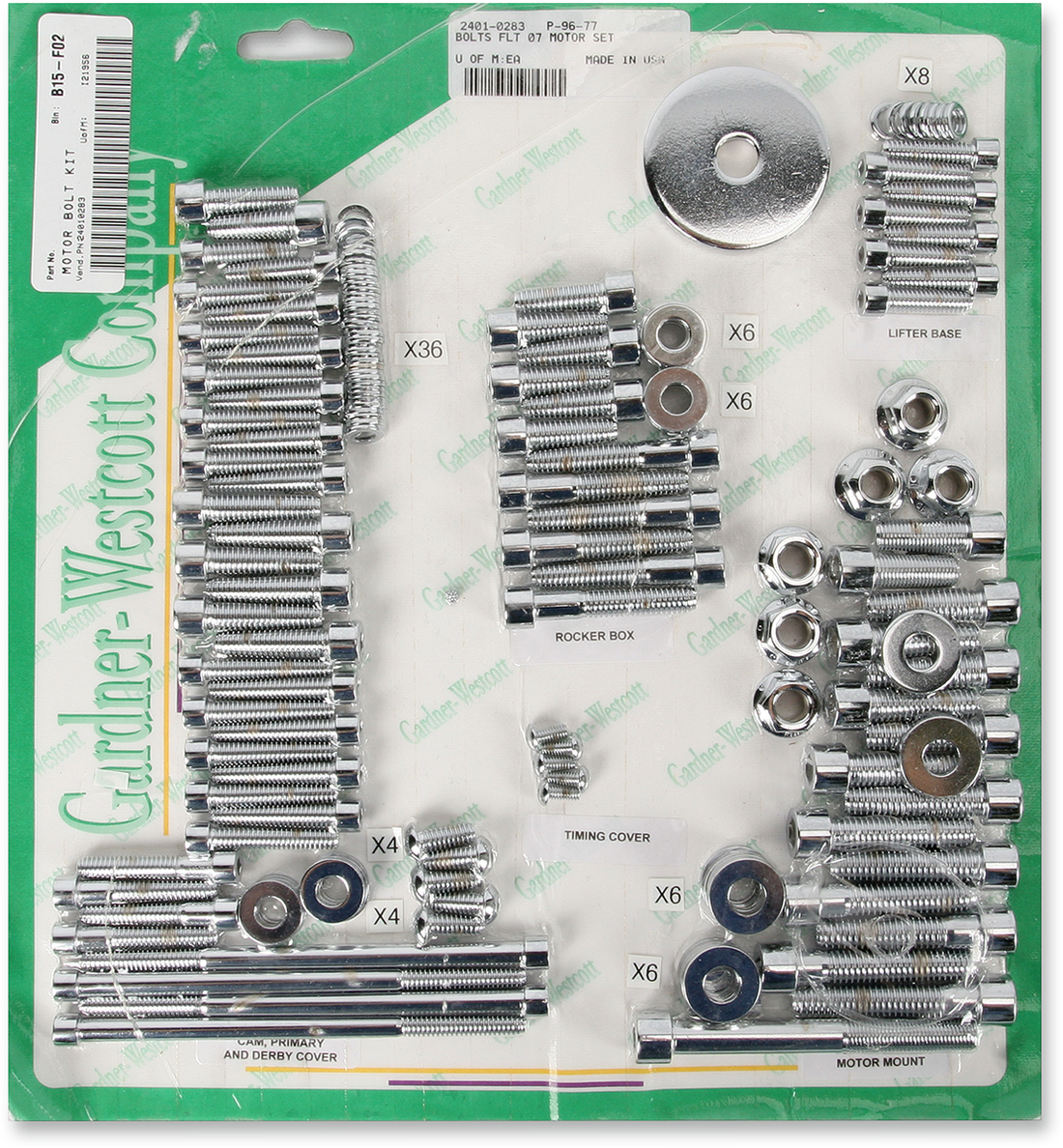 2401-0283 - GARDNER-WESTCOTT Motor Bolt Set - FLHT P-96-77