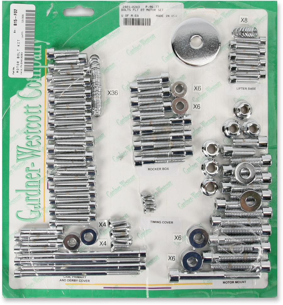 2401-0283 - GARDNER-WESTCOTT Motor Bolt Set - FLHT P-96-77