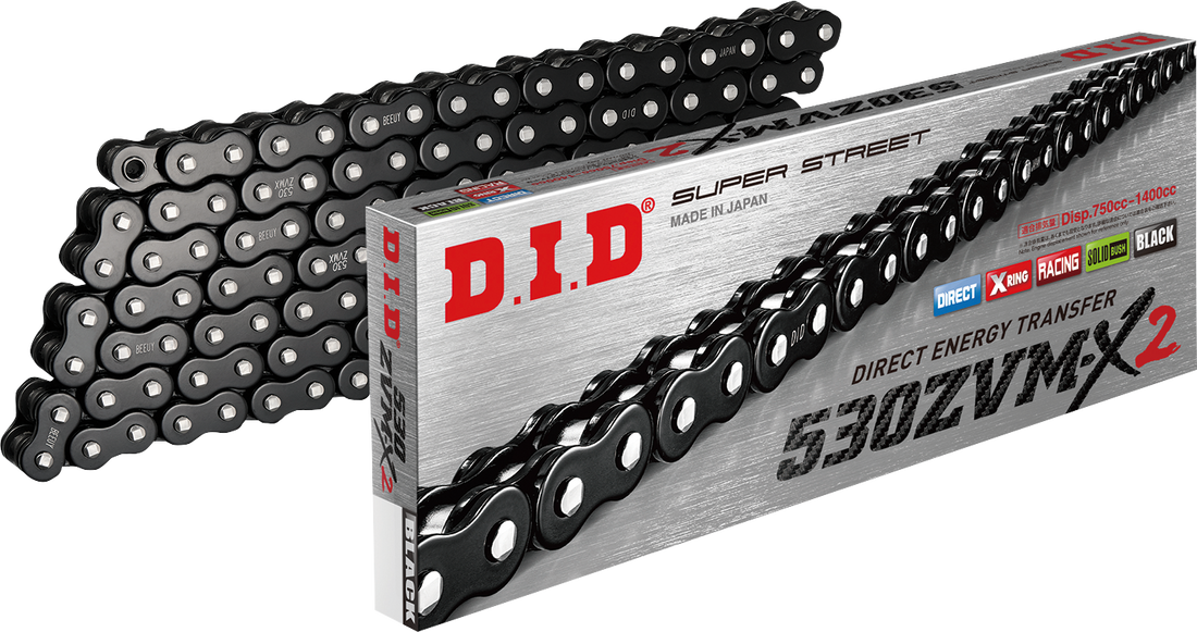 1223-1664 - DID 530 ZVM-X2 Chain - Black - 120 Links 530ZVMX2B120