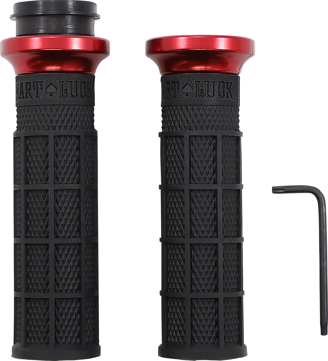 0630-2864 - ODI Grips - Hart Luck - TBW - Black/Red V31HTW-BB-R