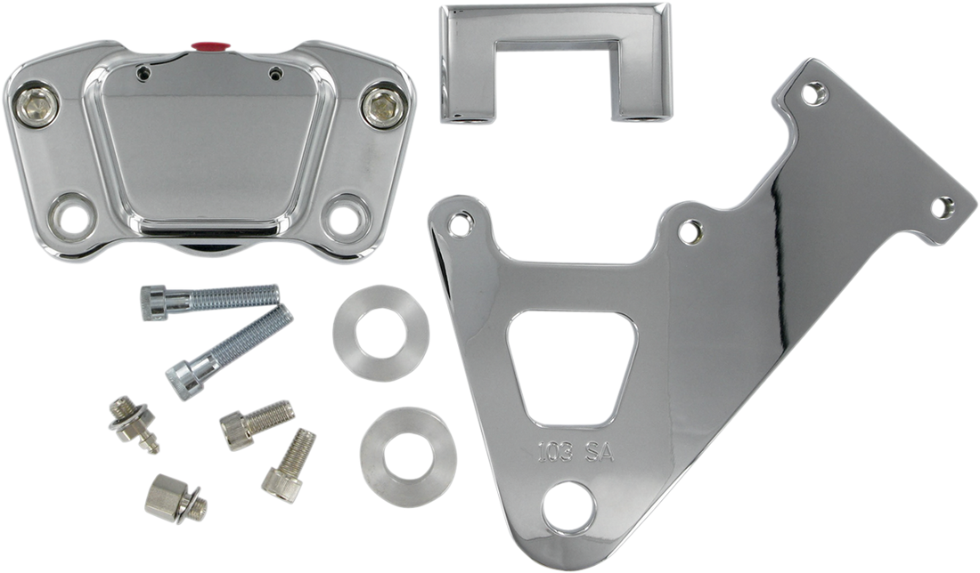 1701-0197 - GMA ENGINEERING BY BDL Rear Caliper - 86-99 FLT - Smooth Chrome GMA-103FLTSC