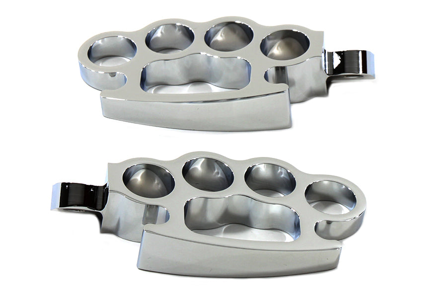 27-0621 - Chrome Knuckle Footpeg Set