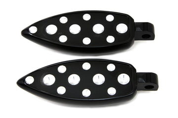 27-1065 - Black Teardrop Style Footpeg Set