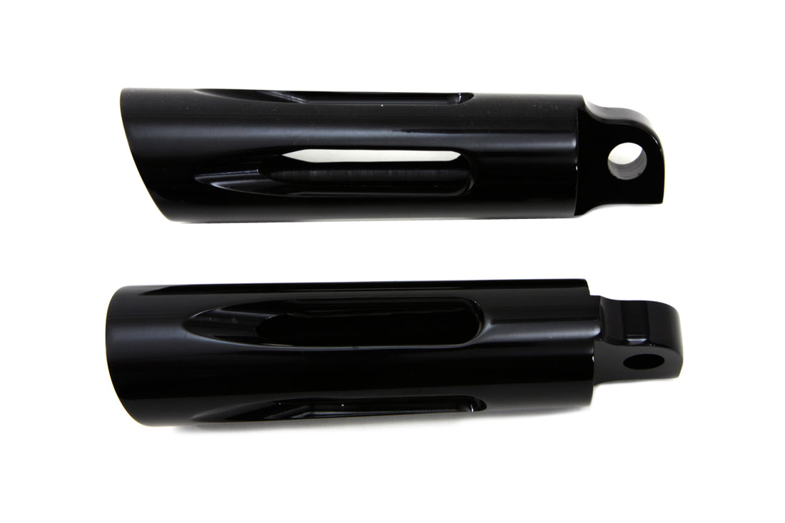 27-1068 - Black Milled Style Slasher Footpeg Set
