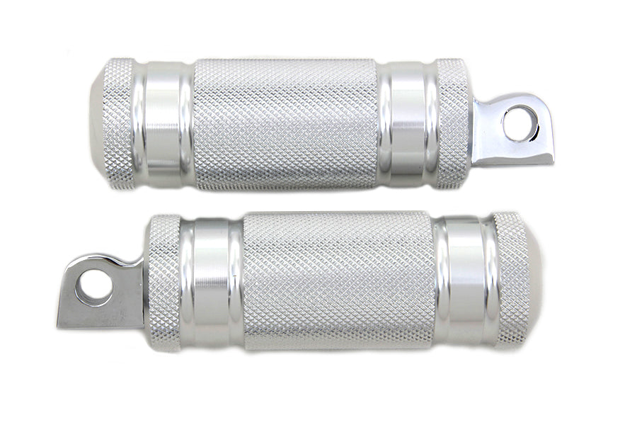 27-2103 - Silver Knurled Four Grooved Footpeg Set
