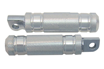 27-2105 - Silver Knurled Four Grooved Footpeg Set
