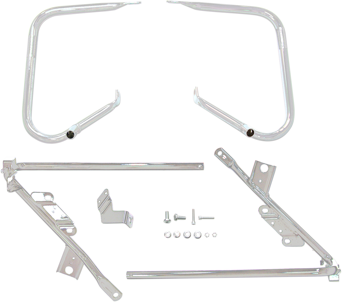 3501-1424 - DRAG SPECIALTIES Saddlebag Support Brackets - Chrome - 09-13FLT 21058