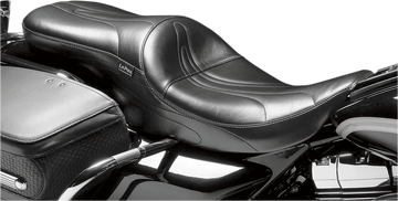 0801-0195 - LE PERA Sorrento 2-Up Seat - Stitched - Black - FLHR '02-'07 LH-907RK