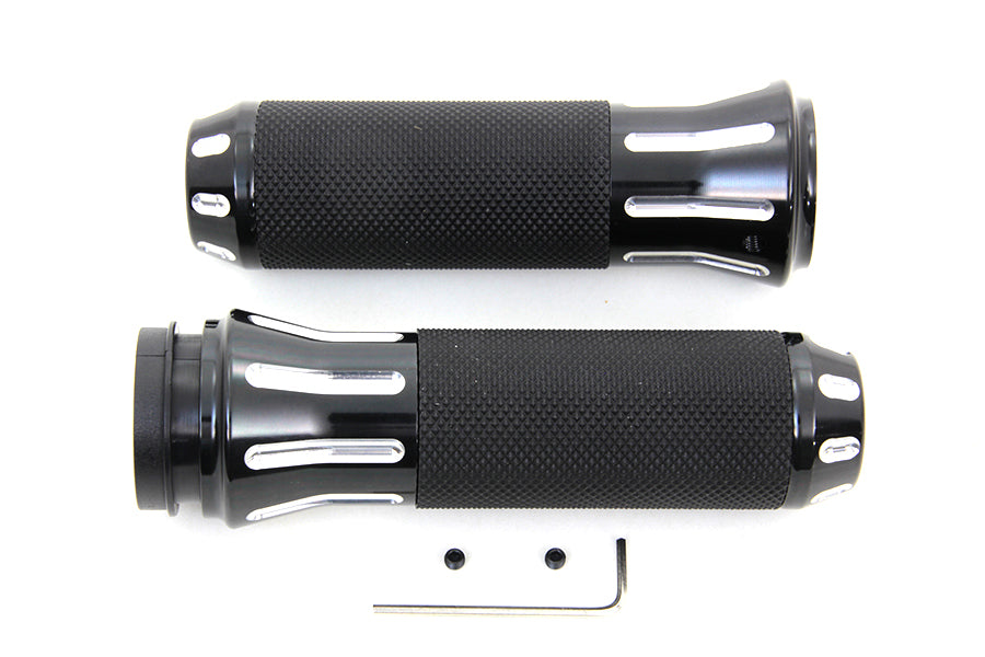 28-0926 - Black Cobra Style Handlebar Grip Set