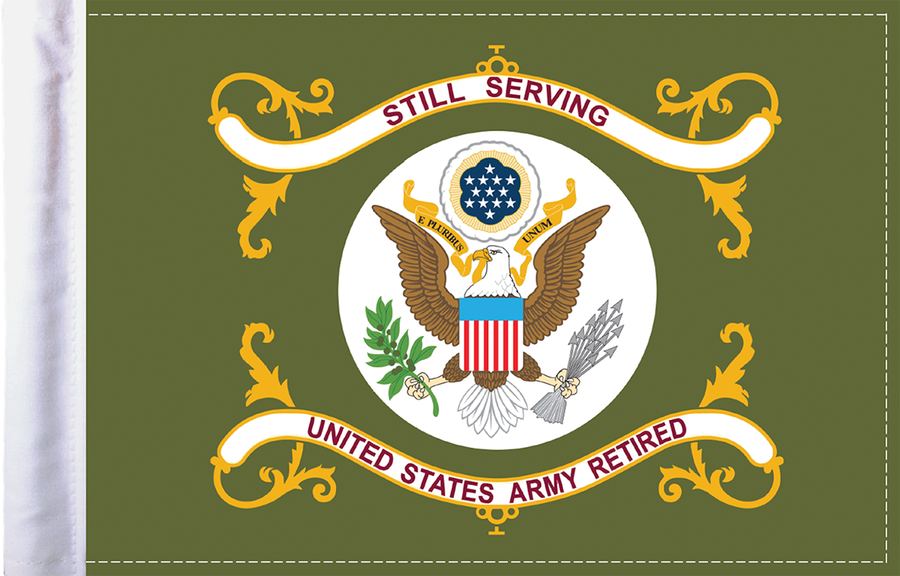 0521-1388 - PRO PAD Retired Army Flag - 6" x 9" FLG-RTARM