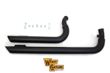 30-0492 - Wyatt Gatling Exhaust Drag Pipe Set Slash Cut Black