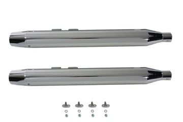30-3110 - Muffler Set With Chrome Long Tapered End Tips