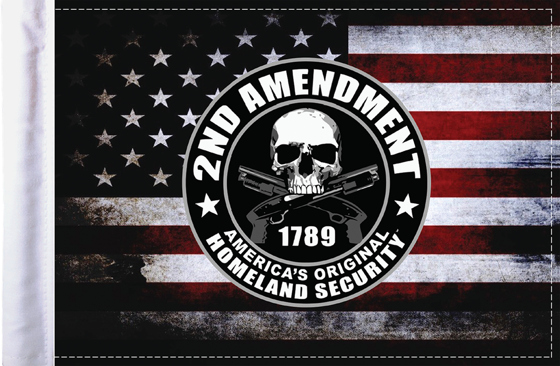 0521-1480 - PRO PAD 2nd Amendment Homeland Security Flag - 6" x 9" FLG-HS2AMND