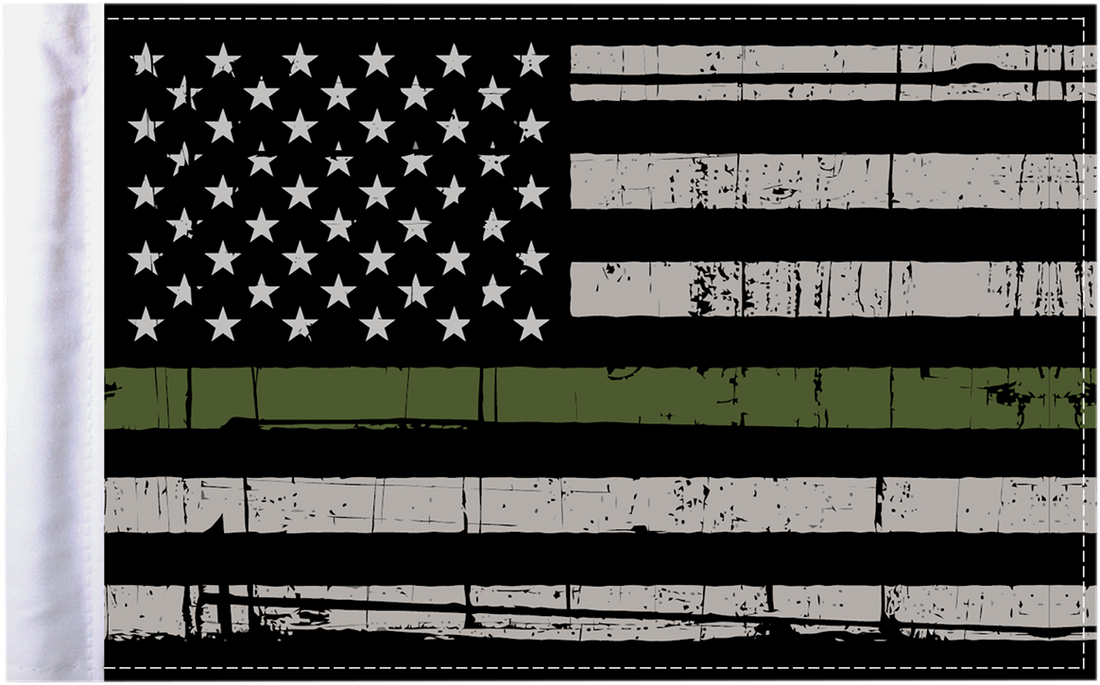 0521-1556 - PRO PAD Grunge U.S.A. Flag - Green - 6" x 9" FLG-GMGL-US
