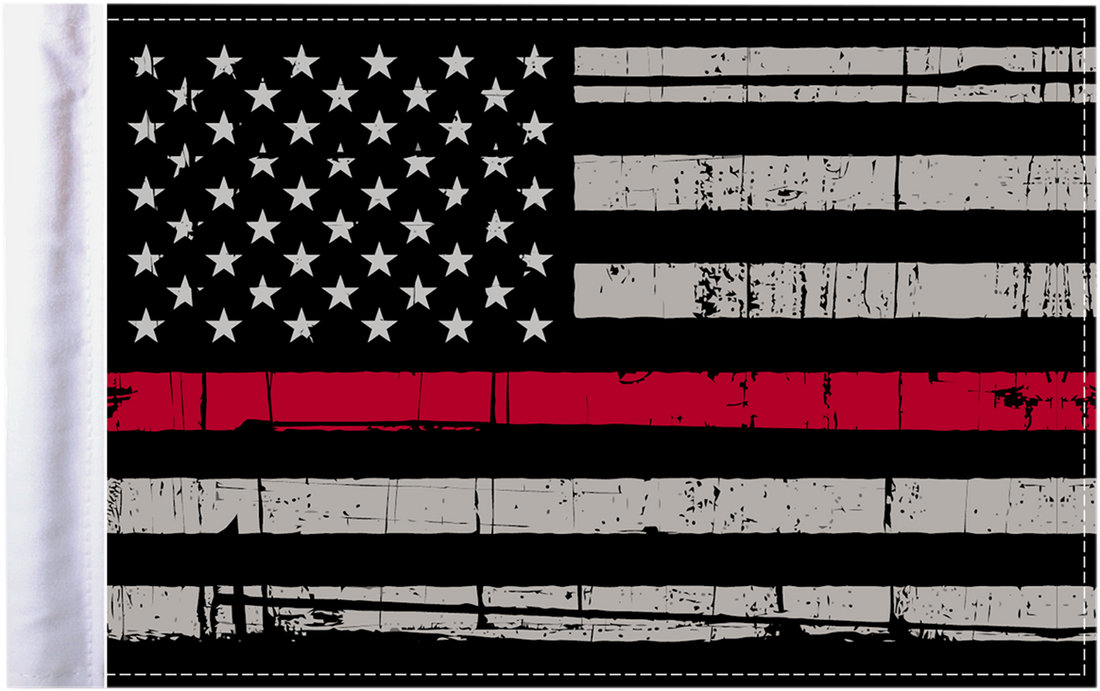 0521-1557 - PRO PAD Grunge U.S.A. Flag - Red - 6" x 9" FLG-GTRL-US