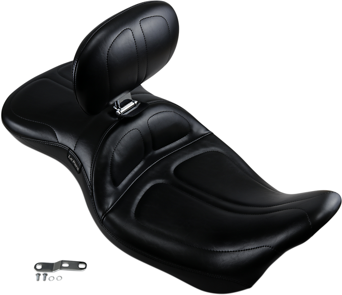 0801-1143 - LE PERA Maverick Seat - With Backrest - Stitched - Black - FL '08-'22 LK-957BR