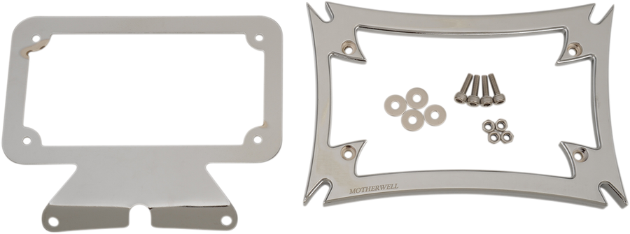 2030-1228 - MOTHERWELL Maltese License Plate Frame with Bracket - Chrome MWL-862-CH-OR1
