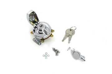 32-0449 - Fat Bob Ignition Switch with 5 Terminals Chrome