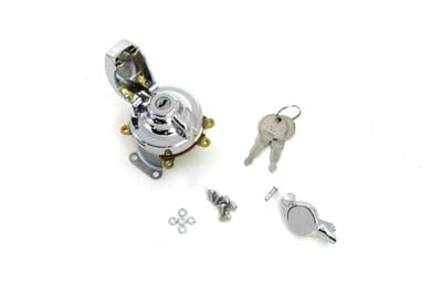 32-0449 - Fat Bob Ignition Switch with 5 Terminals Chrome