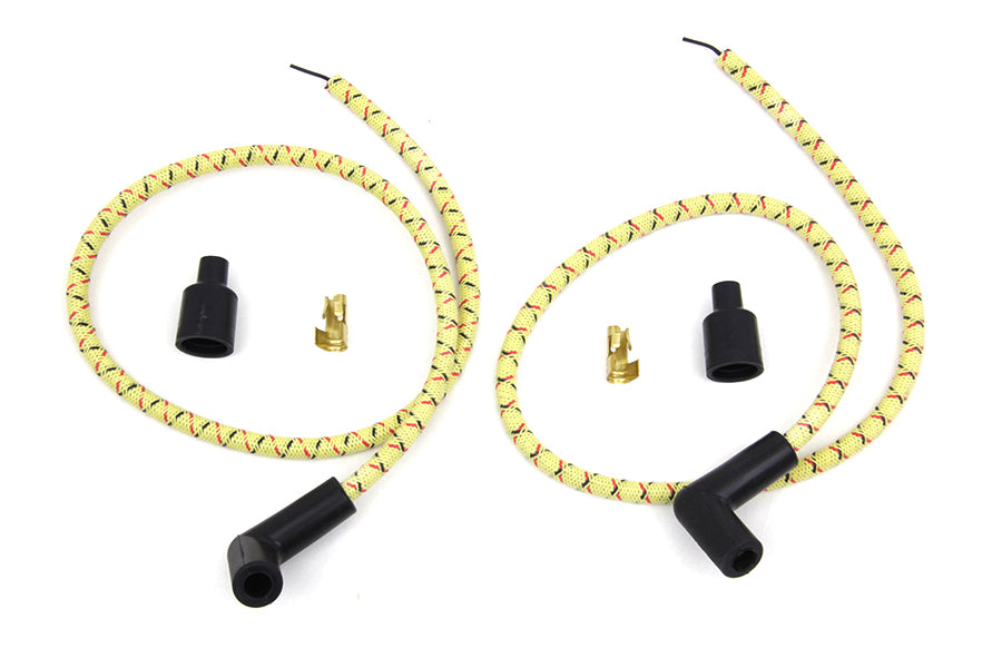 32-7368 - Sumax Yellow with Black & Red Tracer 7mm Spark Plug Wire Set