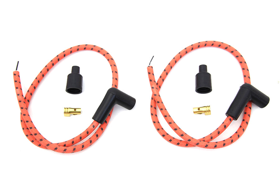 32-7372 - Sumax Orange with Black Tracer 7mm Spark Plug Wire Set