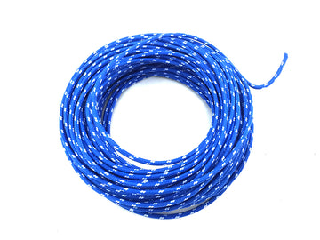 32-8124 - Blue with White Dot 25' Braided Wire