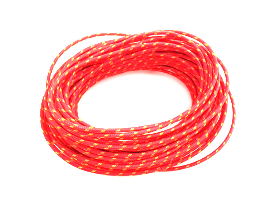32-8126 - Red with Yellow Dot 25' Braided Wire