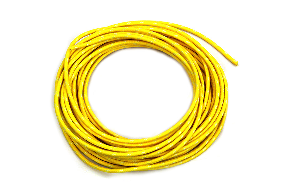 32-8131 - Yellow with White Dot 25' Braided Wire