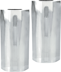0411-0098 - PERFORMANCE MACHINE (PM) Fork Slider Covers - Tech - Chrome 0208-2102-CH