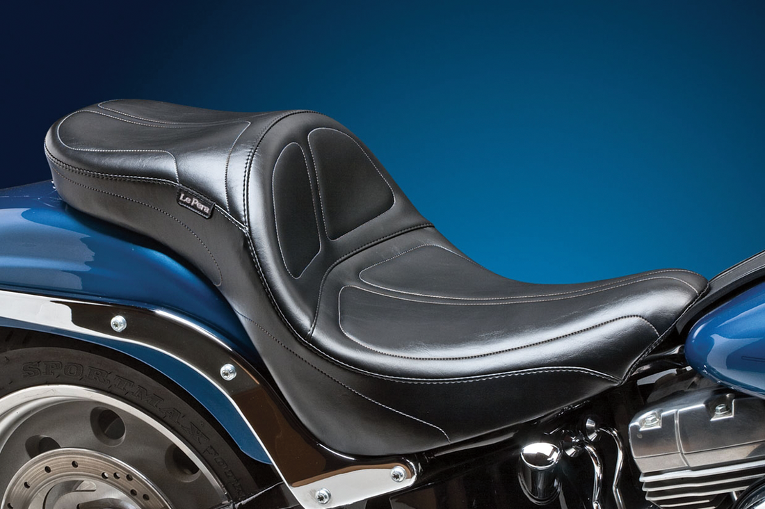 0802-0547 - LE PERA Maverick Daddy Long Legs Seat - Black - Stitched - FXST '06-'10 LK-910DL