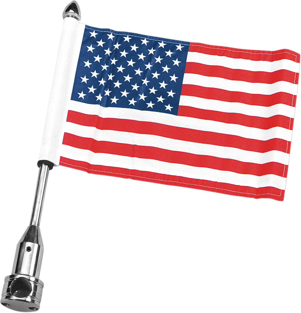 RFMPL - PRO PAD Saddle Bag Flag Mount - 3/4" Bar - With 6" X 9" USA Flag RFM-FXD1