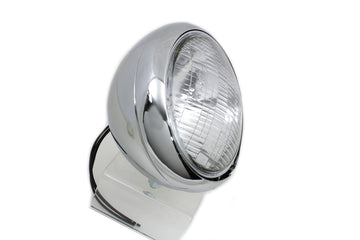 33-0023 - Chrome Replica 7  Round Headlamp 6 Volt