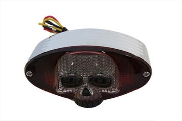33-0031 - Chrome Cateye LED Tail Lamp Skull Style