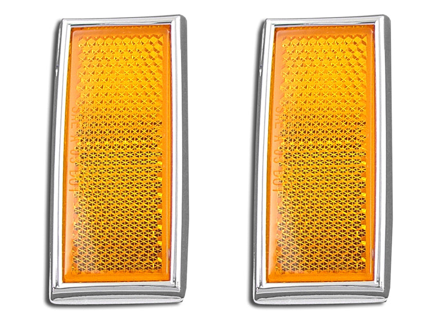33-0033 - Front Amber Reflector Set With Chrome Frame